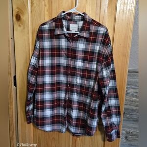 American Eagle Shirt Mens XL Red Plaid Button Up